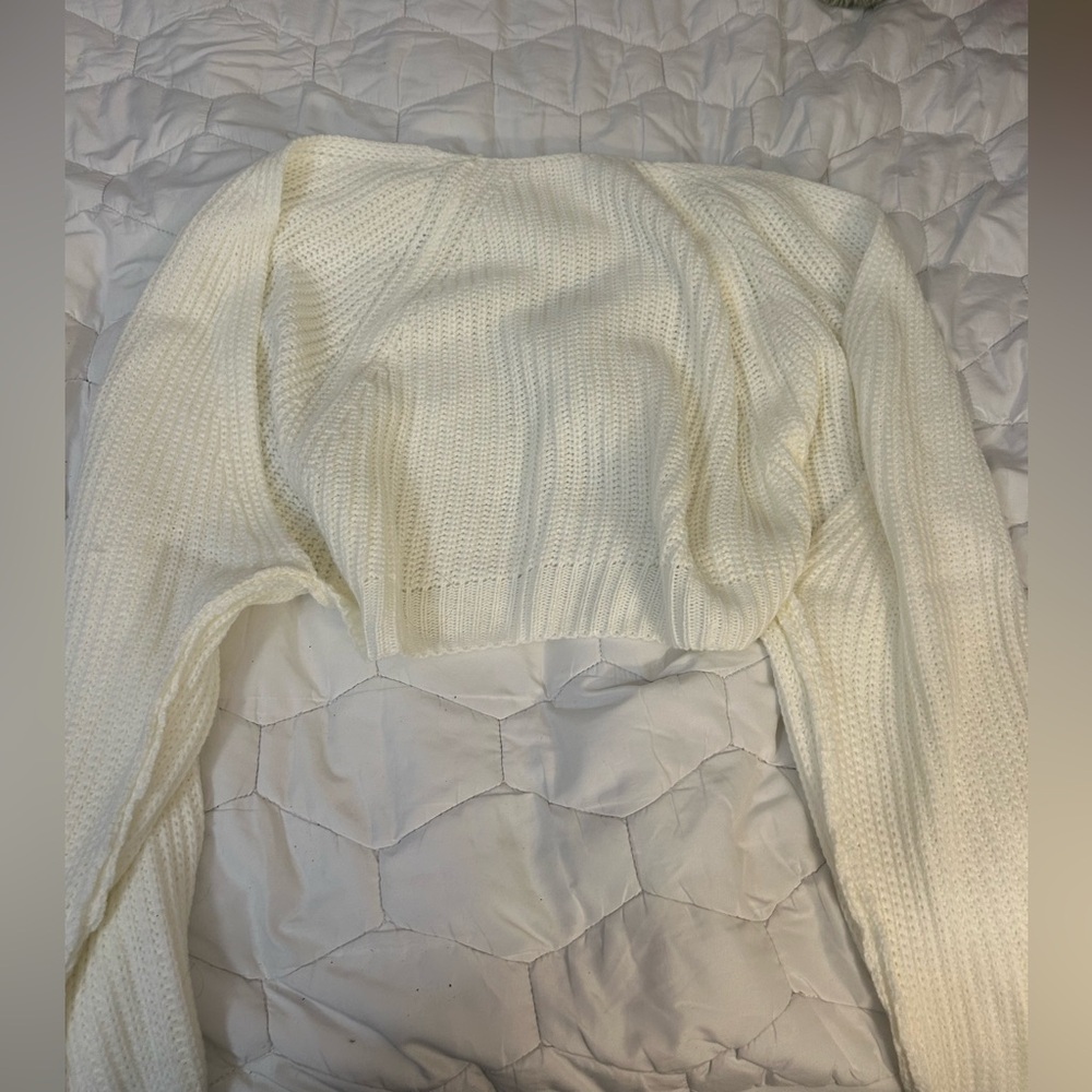 Cozy White Knit Sweater